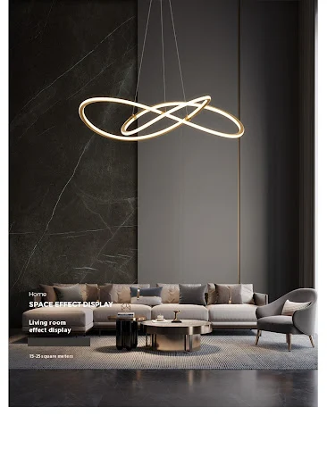Title 7, All Copper Minimalist Living Room Chandelier Mo...