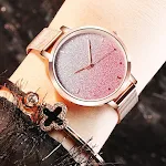 Relógio de quartzo estelar gradiente. Desfrute da elegância e precisão. Design único para mulheres e homens. Mostre seu estilo sofisticado com este relógio! — foto 10