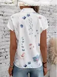Women's Casual Stand Collar Short-sleeved Digital Printed Top T-shirt — photo 14