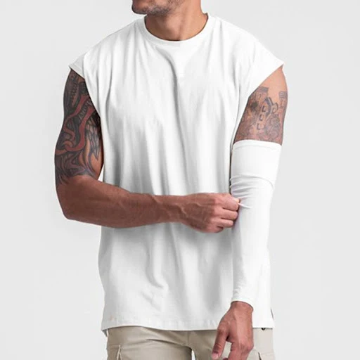 Title 8, Colete Fitness Plus Size Sem Mangas Algodão Sol...