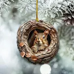 Enfeites de árvore de Natal animais pequenos, impressão plana 2D acrílico, pingentes charmosos para decorar sua árvore. — foto 9