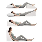Almofada triangular de esponja para cama, suporte lombar, meio deitado, travesseiro inclinado para relaxamento e postura ideal. — foto 1