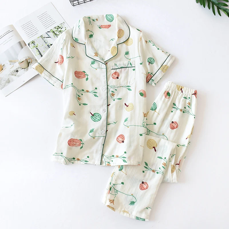 Title 2, Pure Cotton Short Sleeved Pants Gauze Home Clot...