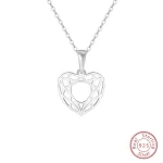 Colar feminino com pingente de coração de amor em malha. Um acessório romântico, perfeito para presentear e expressar carinho com elegância e estilo. — foto 9