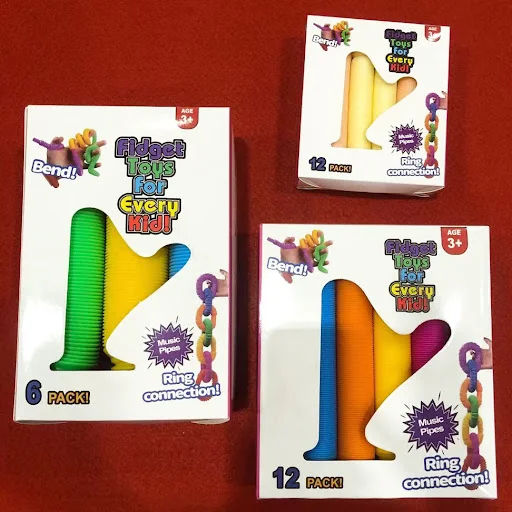 Title 16, Plastic PopTube Coil Fidget Toys for Kids, Crea...
