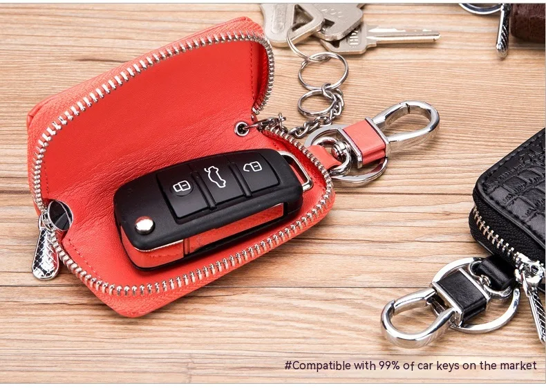 Title 16, Capa de Couro com Zíper para Chave do Carro. Pr...