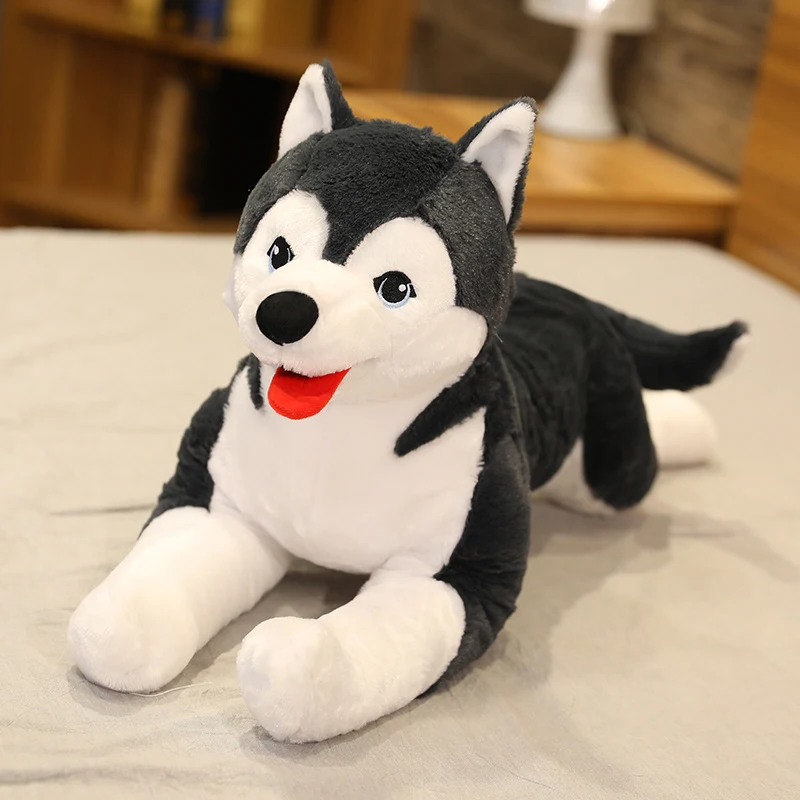 Title 5, Husky With Tongue Out plush dog rag doll, a sof...
