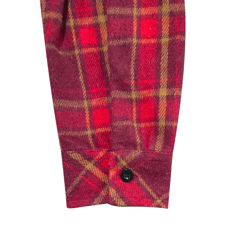Title 7, American Retro Autumn And Winter Mens Plaid Sh...
