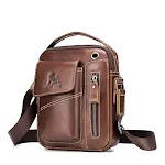 Bolsa Mensageiro de Couro Masculina Tendência da Moda - Conforto e Estilo para Homens Modernos, Perfeita para o Dia a Dia. — foto 2