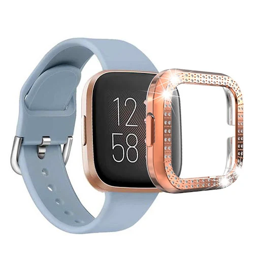 Title 10, Diamond frame watch cover for Fitbit Versa 2, P...
