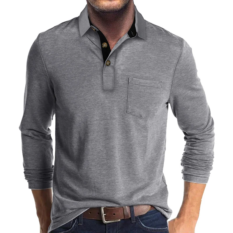 European and American men's long-sleeved top, offering comfort and style for everyday wear. Perfect for casual outings a — photo 8