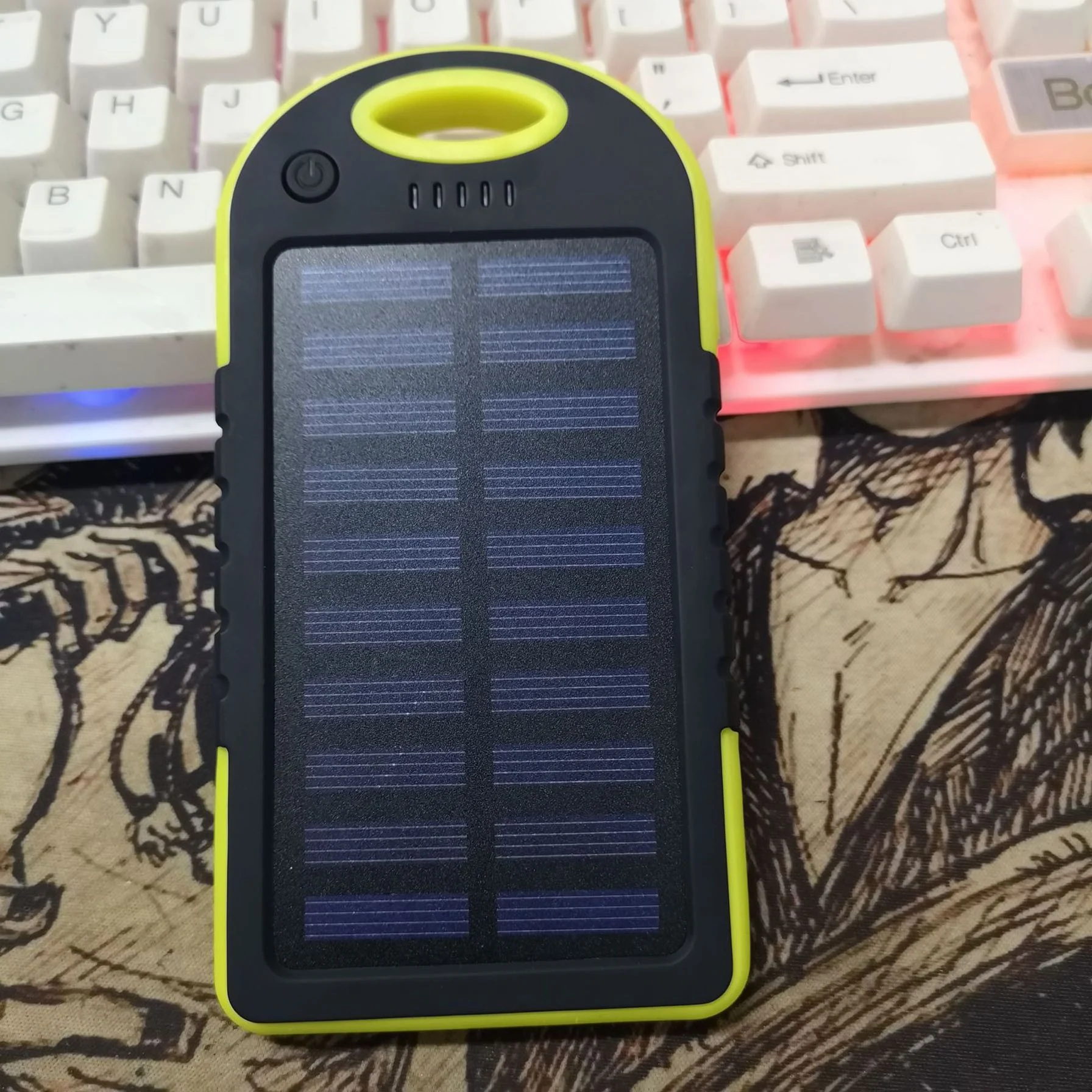 Title 2, Portable solar power charger for on-the-go char...