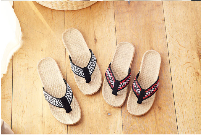Title 1, Womens Home Linen Slippers Non-slip Indoor San...