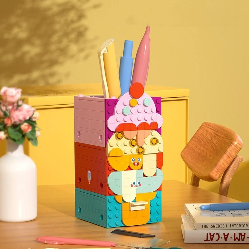 Title 2, Puzzle Assembled Building Block Toys Desktop En...