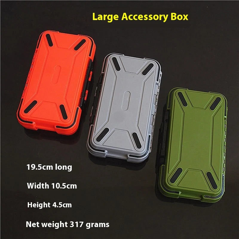Title 4, Waterproof, plus-sized fishing supplies box. Ta...