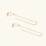 Brincos pendurados de diamantes japoneses e coreanos de alta qualidade, combinam com tudo, sofisticados e elegantes, perfeitos para qualquer look. — foto 1