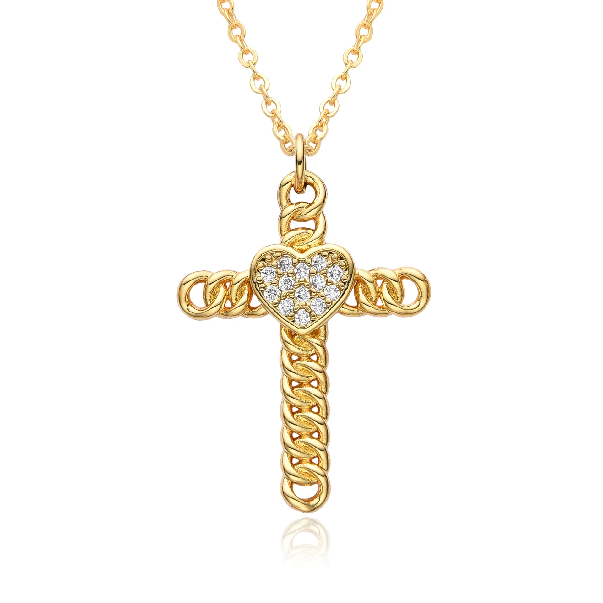 Colar feminino com pingente de cobre microzircônia incrustada, acessório de moda deslumbrante e sofisticado para mulheres. — foto 19