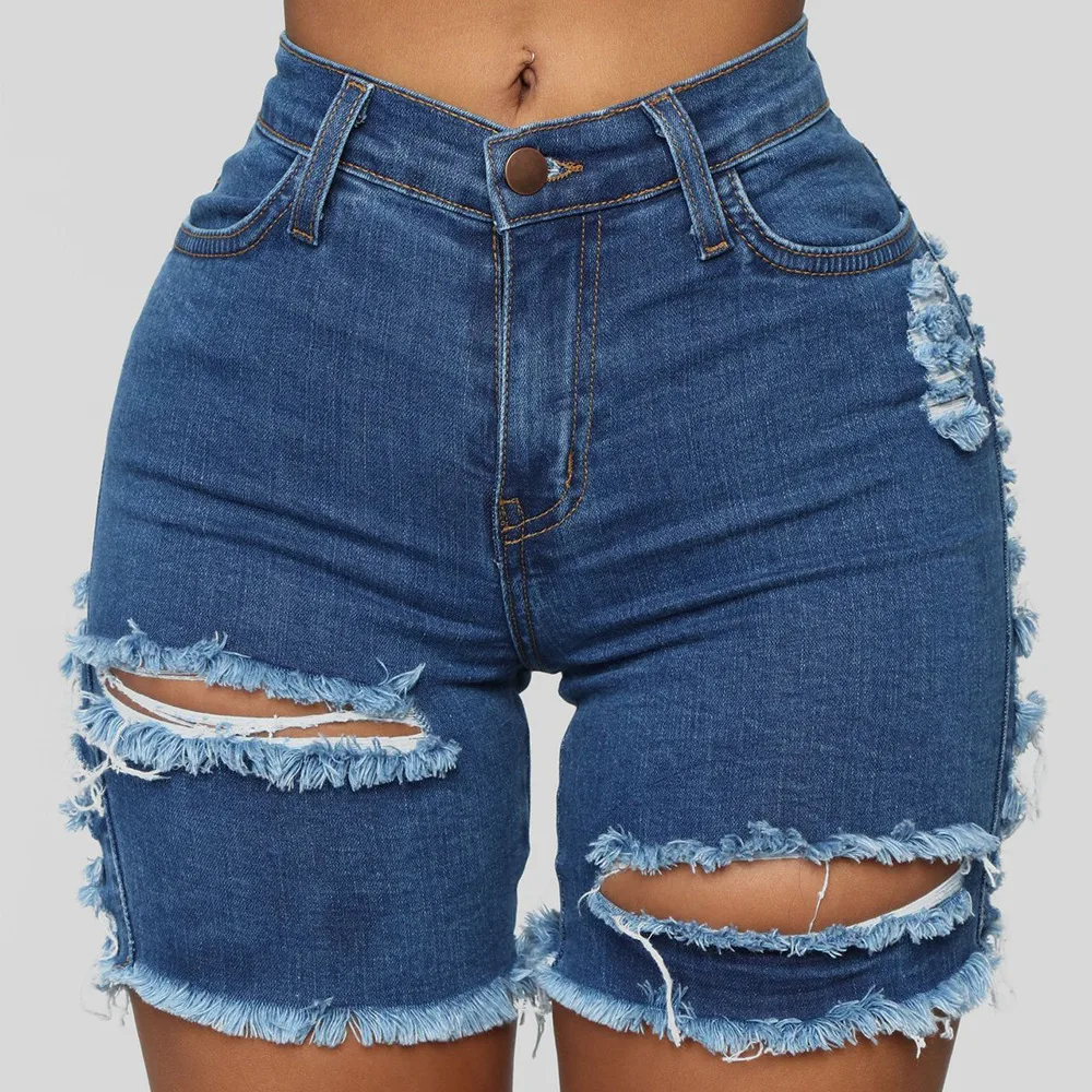Title 7, Jeans strappati a vita alta elasticizzati, comf...