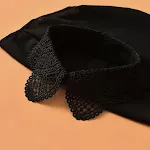 Small Peaks Chiffon Black