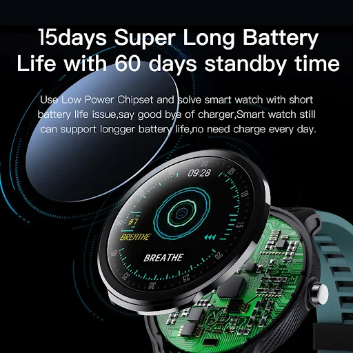 Title 3, Waterproof heart rate multi sport mode smart wa...