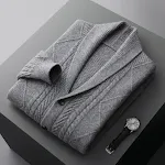 Men's Cashmere Cardigan Half Turtleneck Button Cashmere Coat Luxurious Comfort and Style Perfect for Cooler Weather. — photo 7