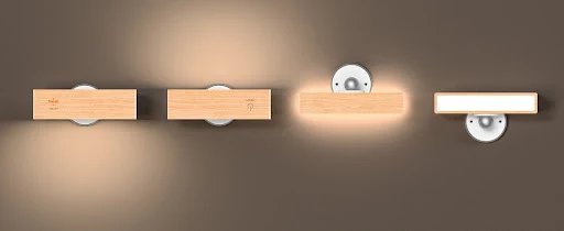 Title 8, Yaratıcı yatak odası minimalist ahşap duvar lam...