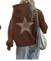 Felpa con cappuccio donna XINGX stampata Loose fit Abbigliamento comodo e casual Stile versatile Perfetta per tutti i giorni e il tempo libero — foto 7