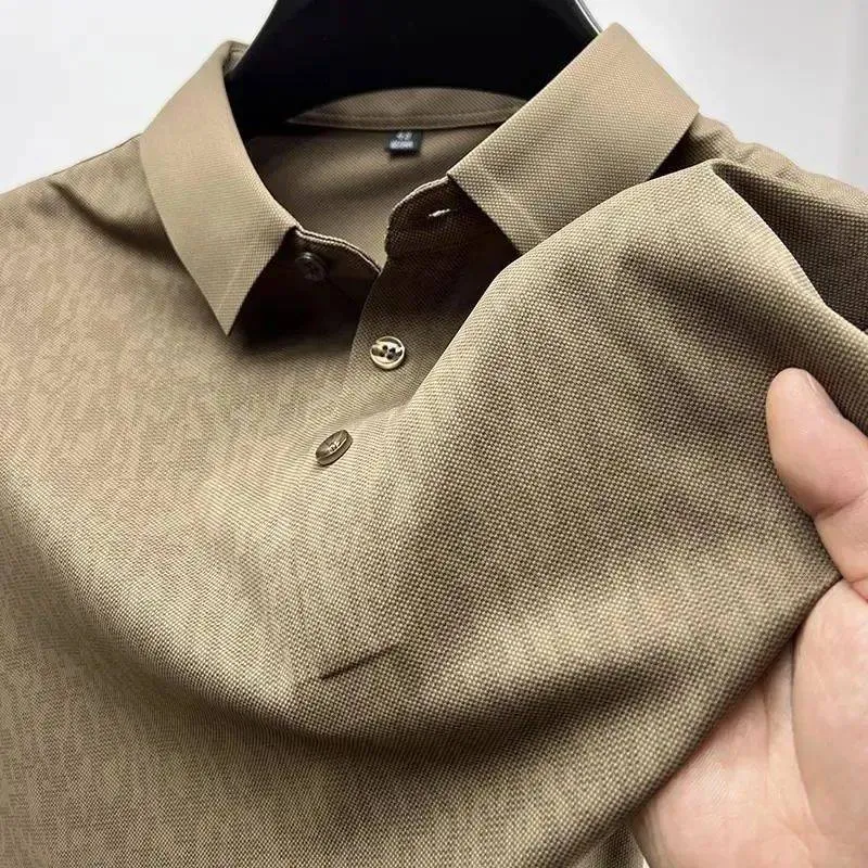 Men's Solid Color Camouflage Ice Silk Shirt for cool, breathable comfort in summer. Lightweight, stylish top perfect for — photo 3