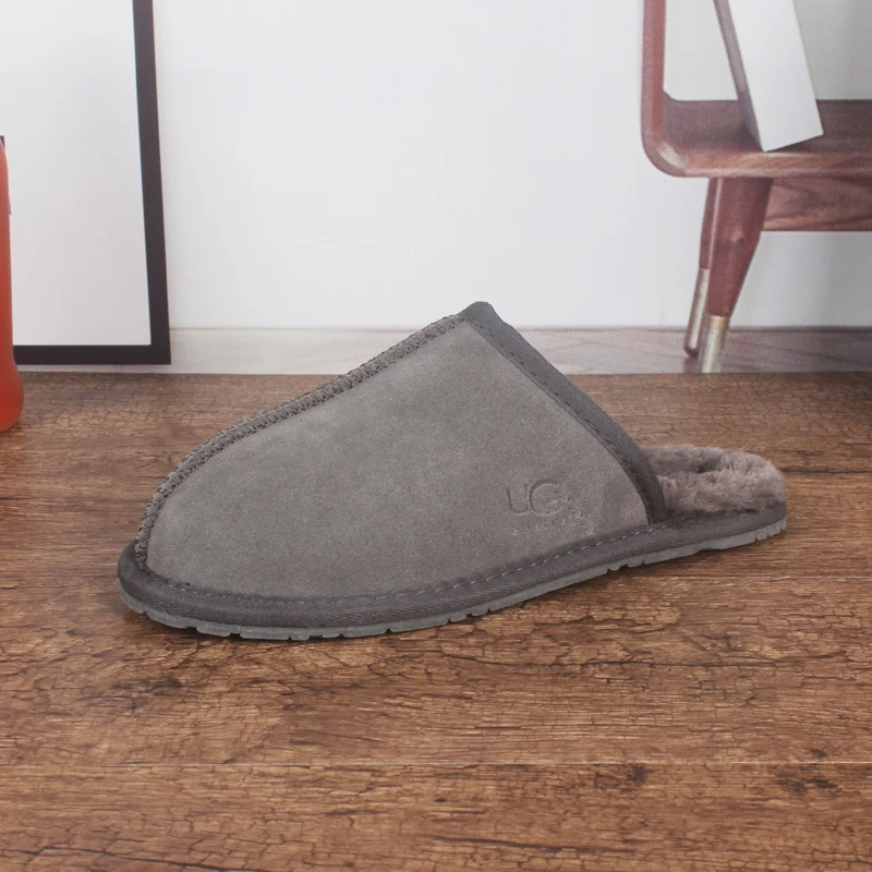 Large size Cowhide Thermal Slippers with Tendon Bottom Non-slip, providing warmth, comfort and safety around the house. — photo 4