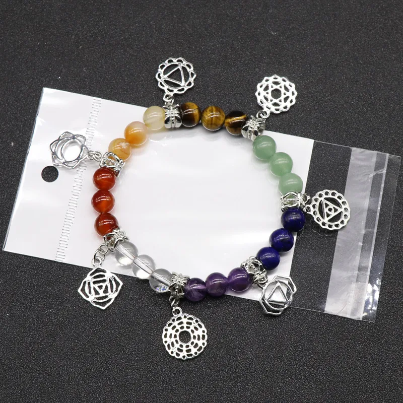 Title 6, Pulseira de joia com símbolo de yoga dos sete c...