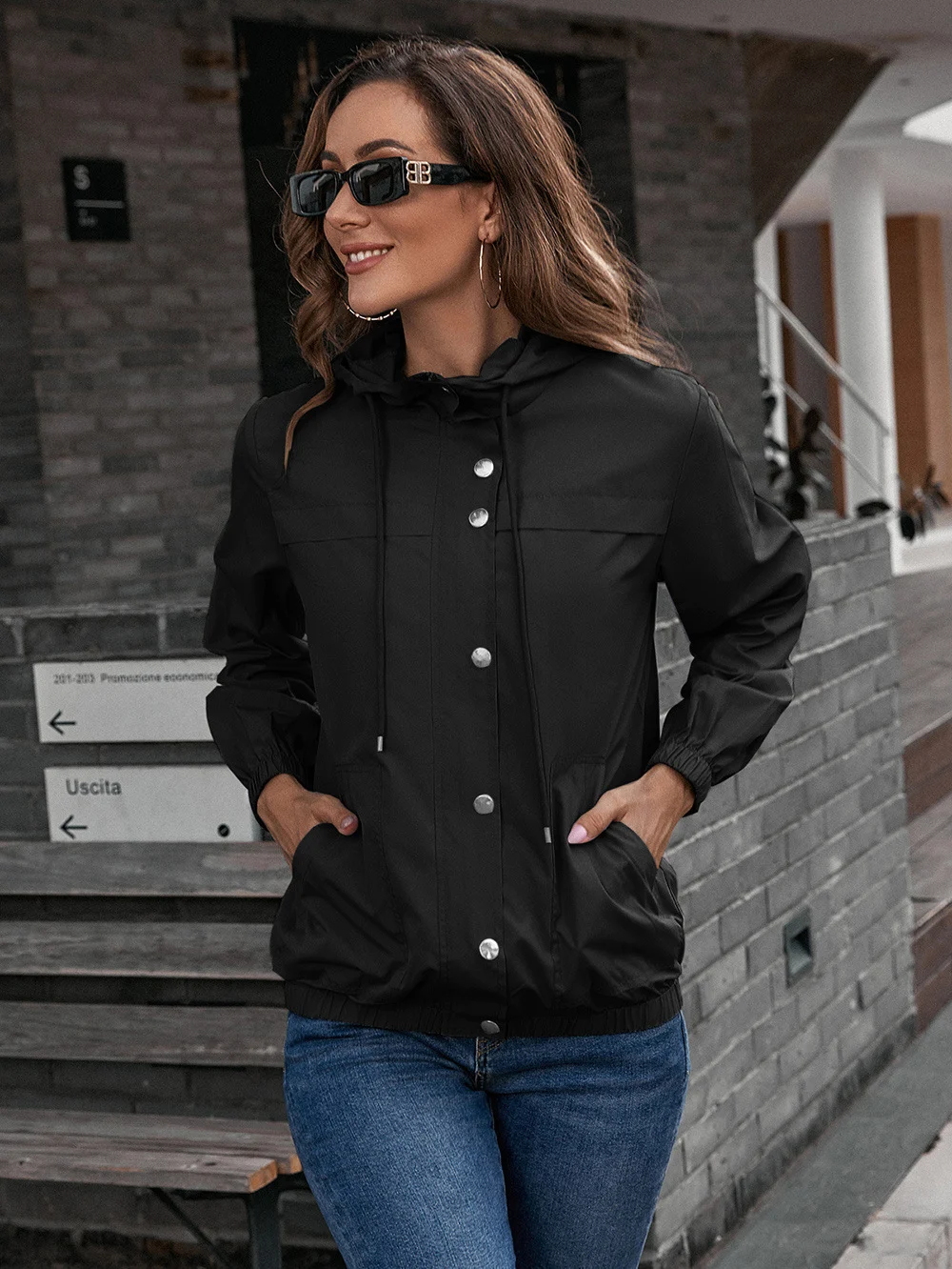 Title 29, Hooded Raincoat for Outdoor Sports, Windproof a...