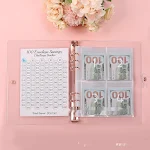 Challenge This Loose-leaf 100-Day Saving Certificate Holder Petal Envelope Save money easily, track your progress, and r — photo 14