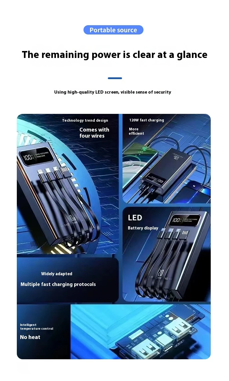 Title 9, Large Capacity 120W Mobile Power Supply. Keep y...