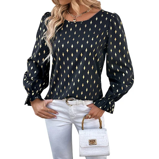 Title 2, Womens Commuter Bronzing Long-Sleeved Shirt Su...
