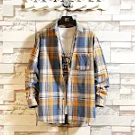 Spring New Fashion Casual Men's Business Long-sleeved Plaid Shirt Men's Large Size Stylish and Comfortable Shirt. — photo 9
