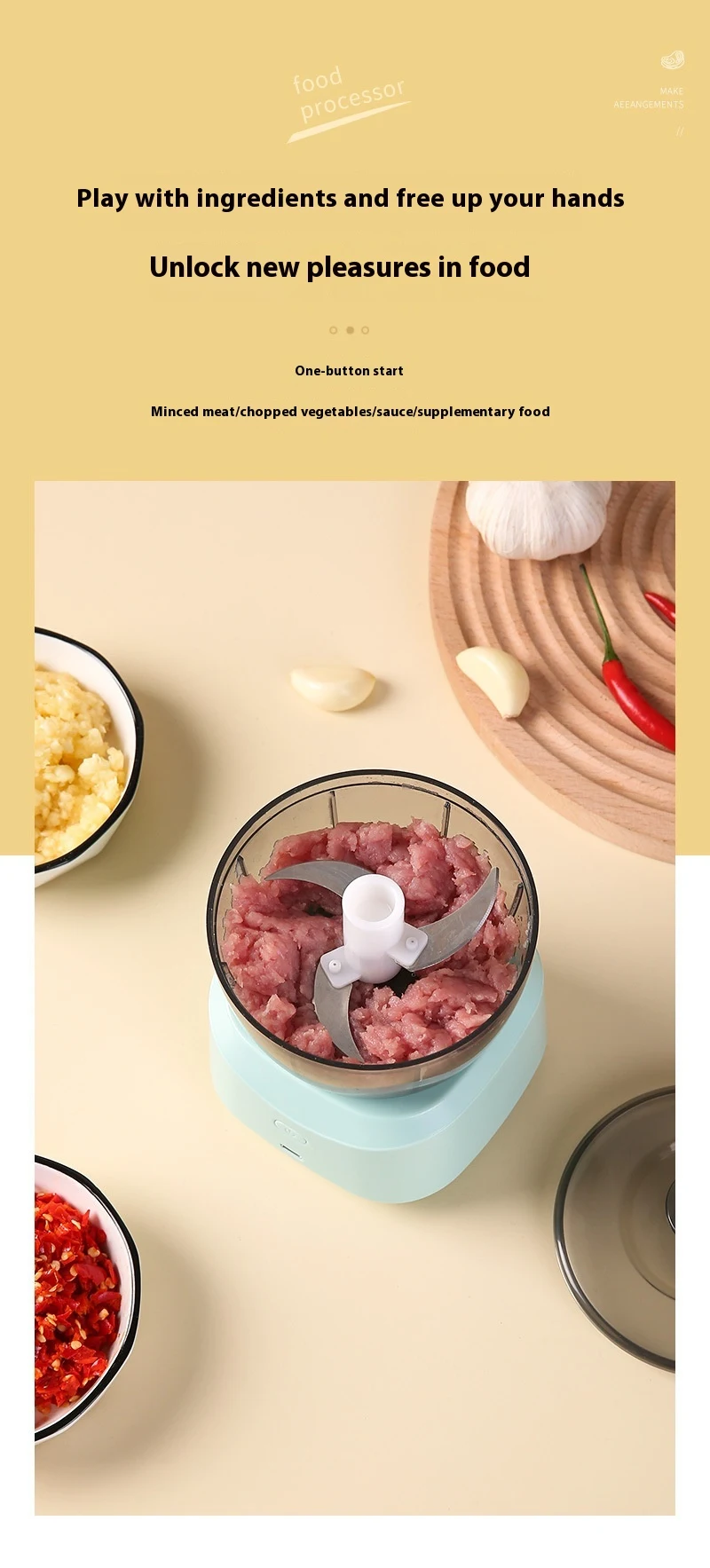 Title 3, Household Small Electric Meat Grinder Multi-fun...