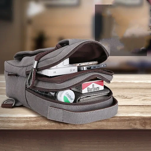 Title 5, Borsa a tracolla casual in tela da uomo. Perfet...