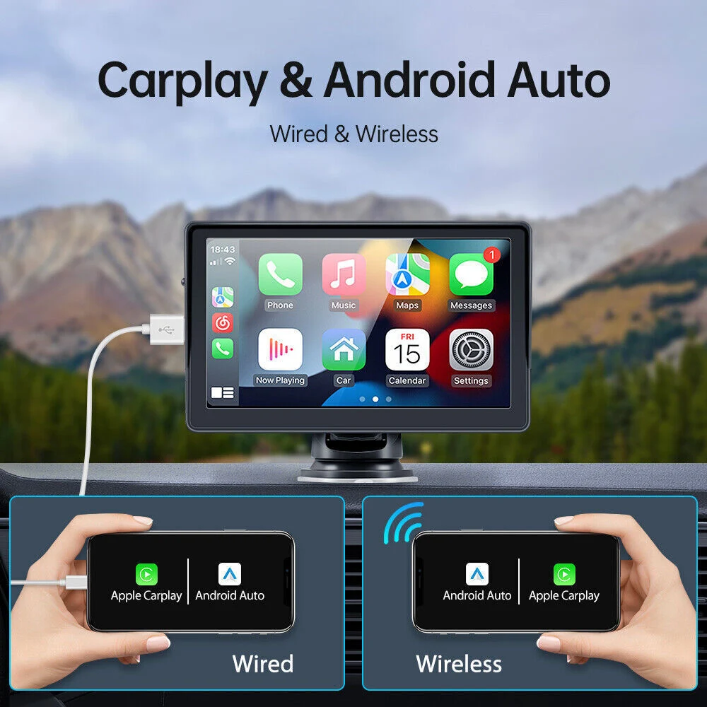 7-inch Portable Wireless CarPlay Car Smart Screen MP5 Vehicle Navigation Reversing Player for enhanced driving experienc — photo 10