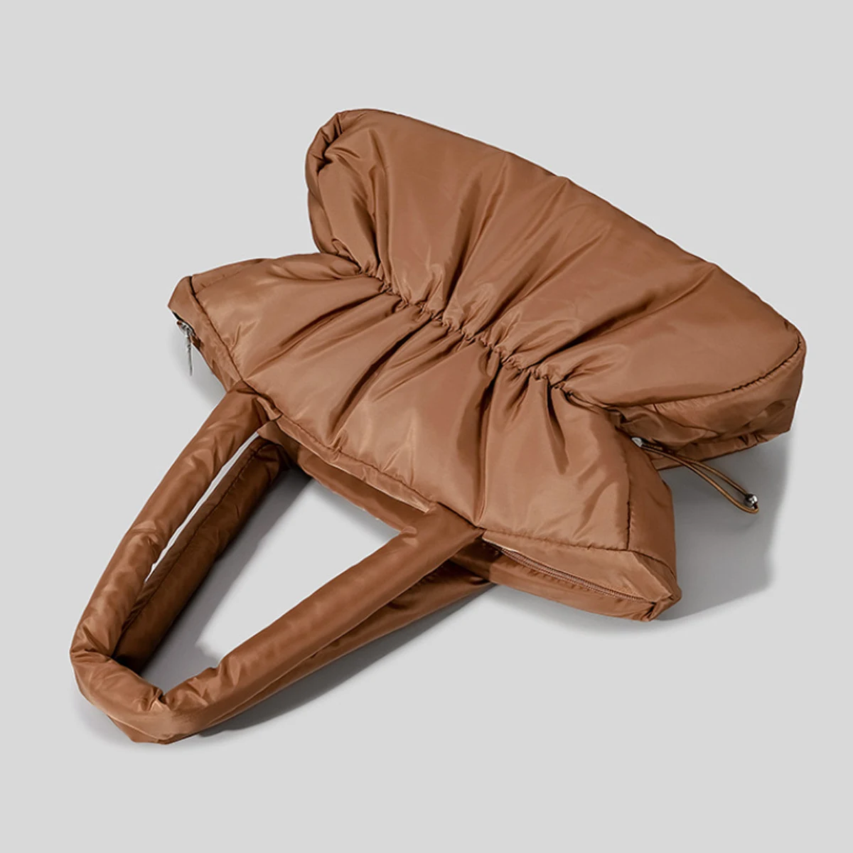 Bolsa feminina de mão grande, com pregas e enchimento de algodão, para outono e inverno, com grande capacidade e design elegante. — foto 3