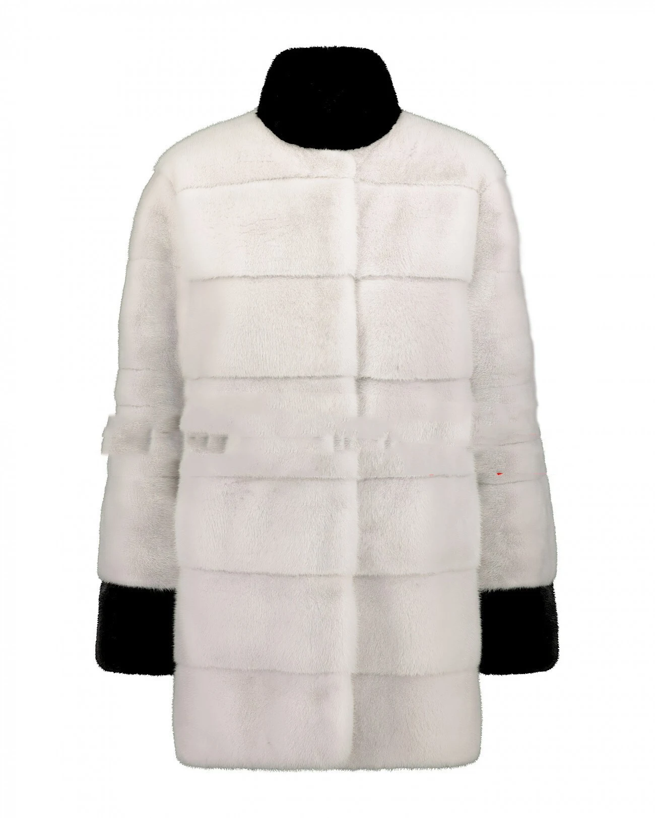 Abrigo de visón de piel sintética cosida con terciopelo para una calidez lujosa y un estilo elegante perfecto para el invierno. — foto 3