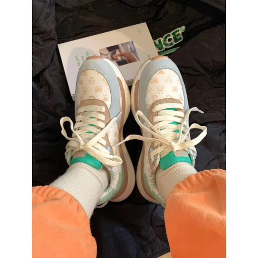 Title 2, Macaron Colorway Cute Girls Sneakers, Comforta...