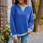 Suéter suelto casual de color en contraste para mujer — foto 12