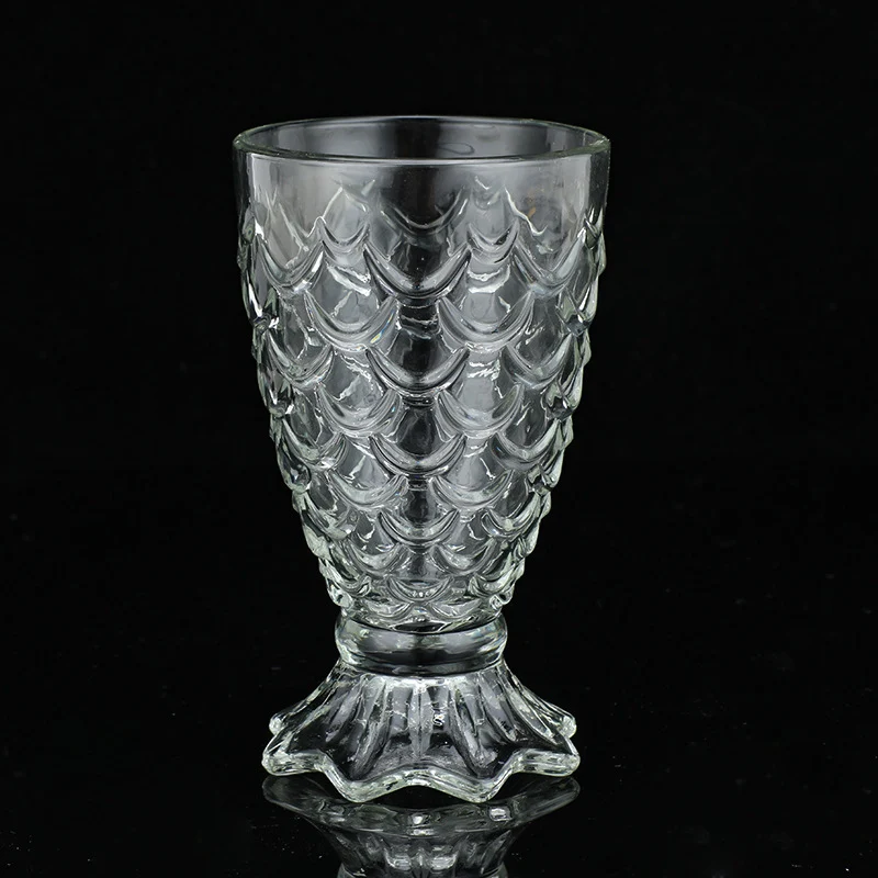 Mermaid Scale Pattern Household High Legged Glass Cup for elegant home use. Enjoy your beverages in style with this beau — photo 8