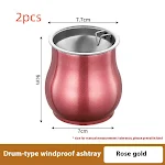 Stainless Steel Ashtray Prevents Fly Ash with Smoke Buckle, Trend Creative, Clean Smoking Experience, Stylish Design for — photo 5