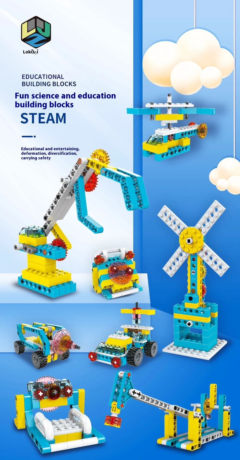 Title 11, Compatível com LEGO Gear Blocos de construção d...