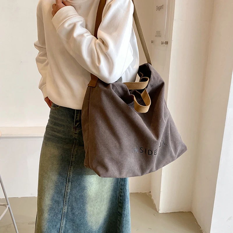 Title 13, Grote canvas tas dames casual fashion tote alfa...