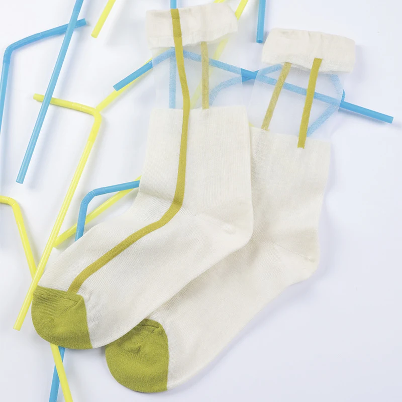 Dames dunne ademende katoenen sokken, eenvoudig en lichtgewicht, gemaakt van spun glass, perfect voor dagelijks gebruik en comfort bij warm weer. — foto 8