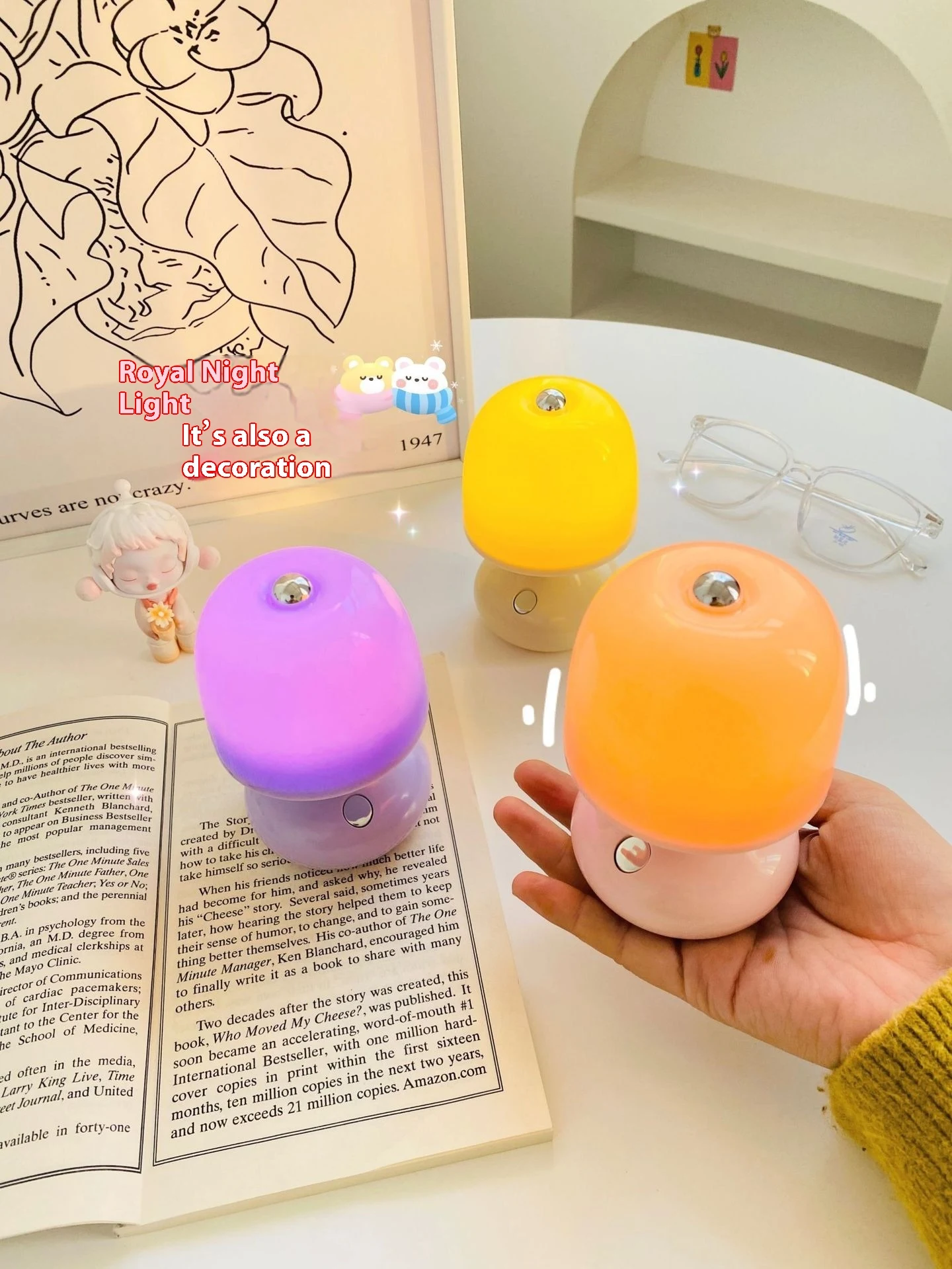 Title 2, Cute Jellyfish Small Night Lamp Mini and Simple...