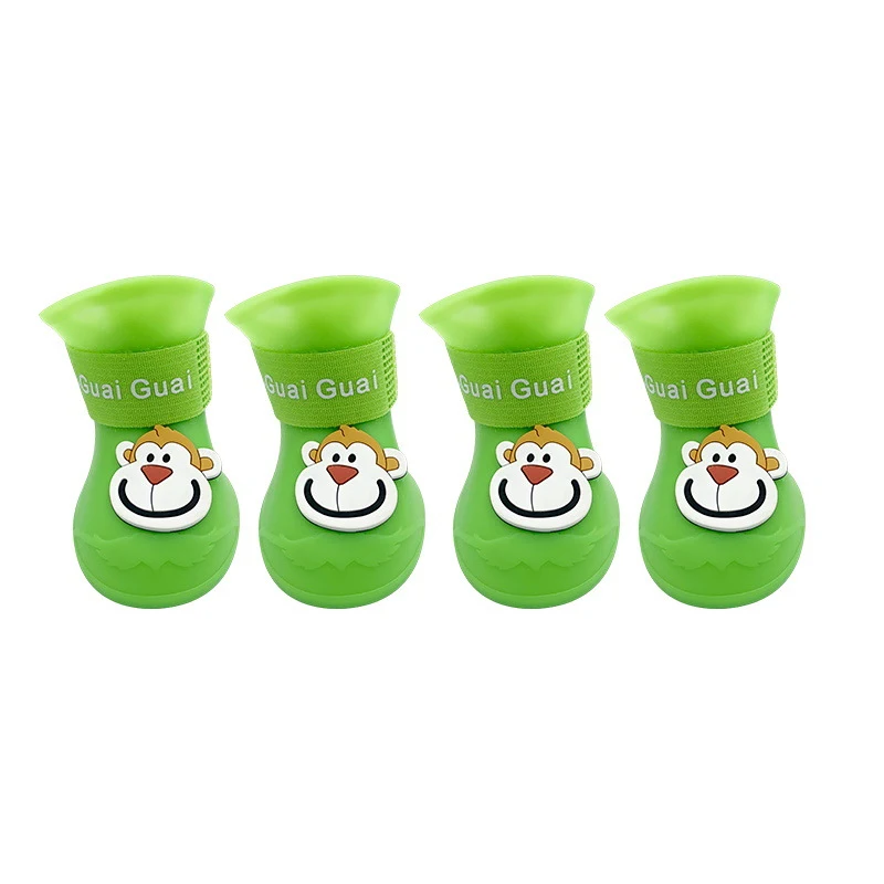 Cartoon Pet Boots Silicone Waterproof Non-slip Soft Bottom Summer Cat Supplies, protects paws and provides comfort durin — photo 13