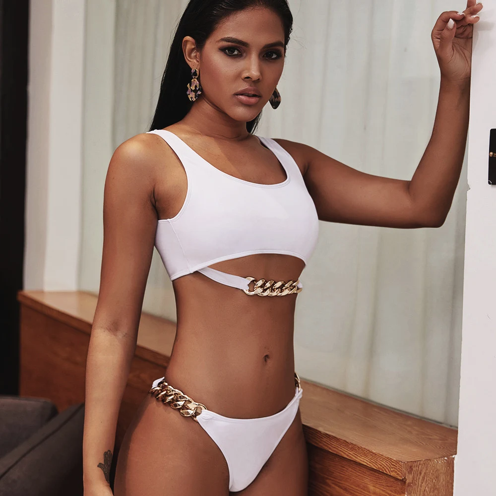 Title 4, Seksi halkalı push-up bikini takımı. Vücut hatl...